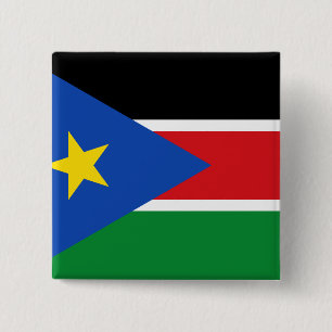 South Sudan Flag 15 Cm Square Badge