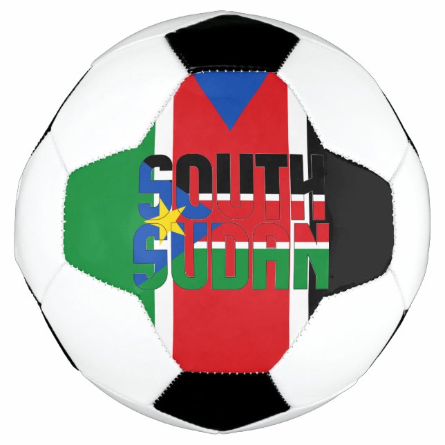 South Sudan Flag Adorable Patriotic Football (Front)