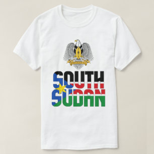 South Sudan Flag and Coat Of Arms Patriotic T-Shirt