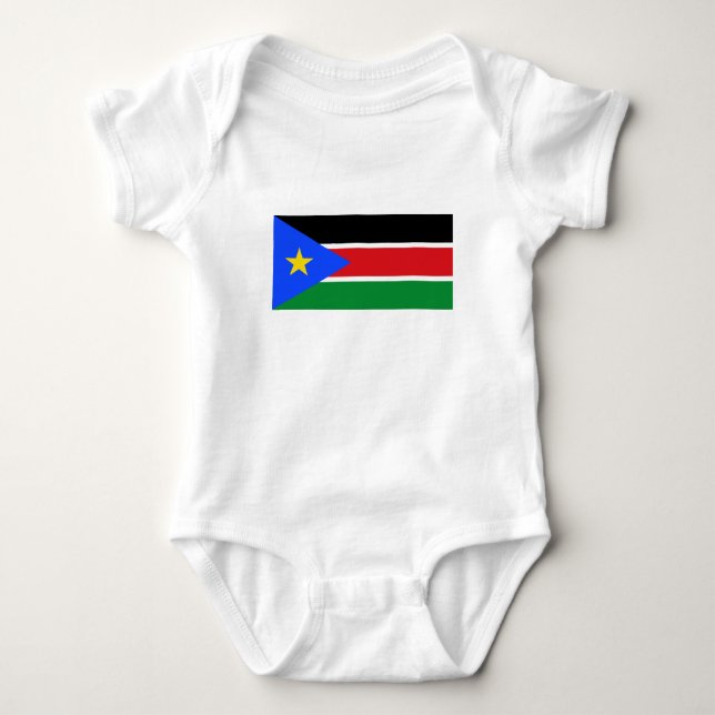 South Sudan Flag Baby Bodysuit (Front)