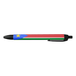 South Sudan Flag Black Ink Pen