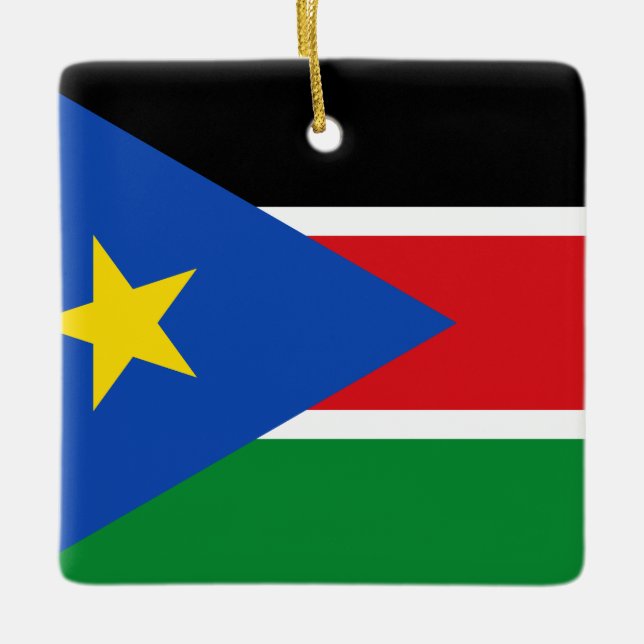South Sudan Flag  Ceramic Ornament (Front)