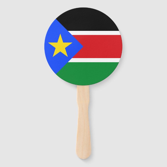 South Sudan Flag Hand Fan (Front)