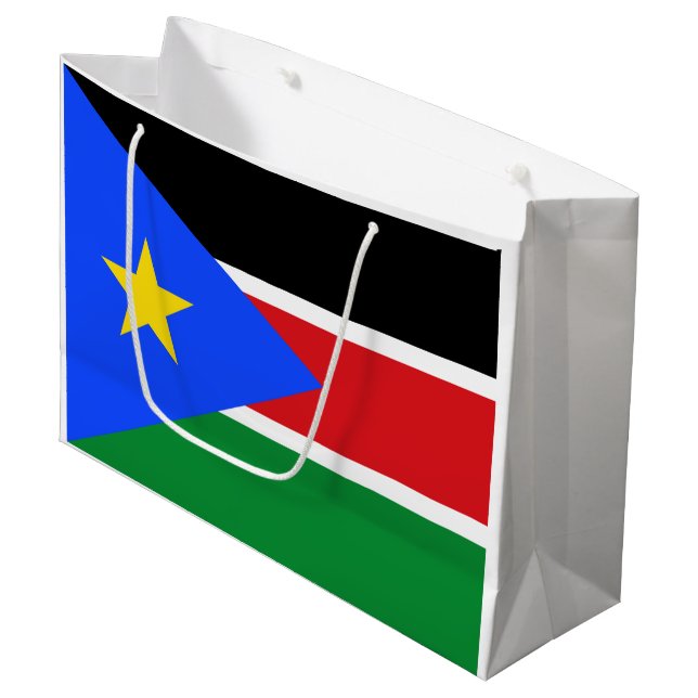 South Sudan Flag Large Gift Bag (Front Angled)