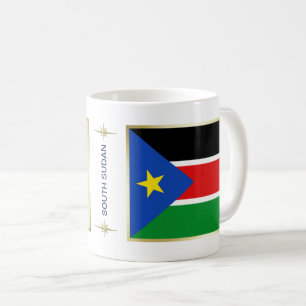 South Sudan Flag + Map Mug