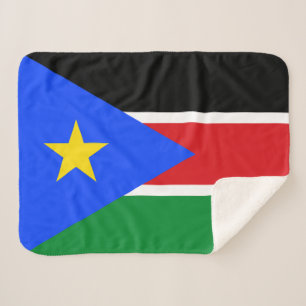 South Sudan Flag Sherpa Blanket