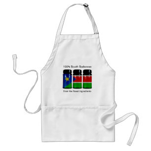 South Sudan Flag Spice Jars Apron