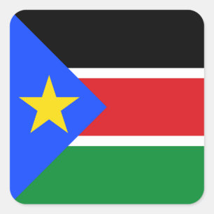 South Sudan Flag Square Sticker