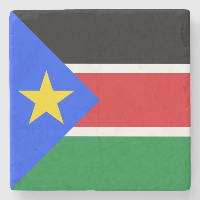 South Sudan Flag Stone Coaster (Front)