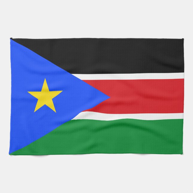 South Sudan Flag Tea Towel (Horizontal)