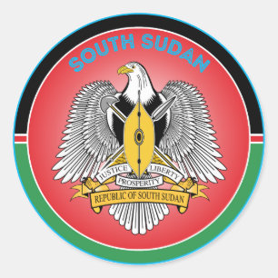 South Sudan Heritage Emblem Classic Round Sticker