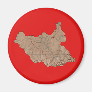 South Sudan Map Magnet