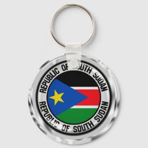 South Sudan Round Emblem Key Ring