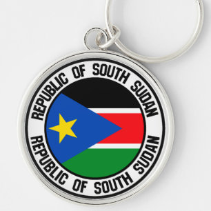 South Sudan Round Emblem Key Ring