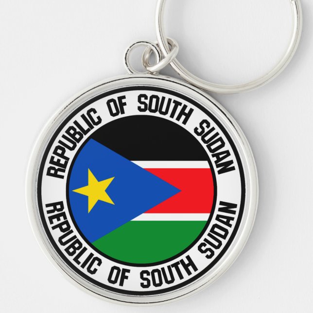 South Sudan Round Emblem Key Ring (Front)