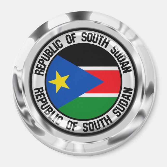 South Sudan Round Emblem Magnet (Front)