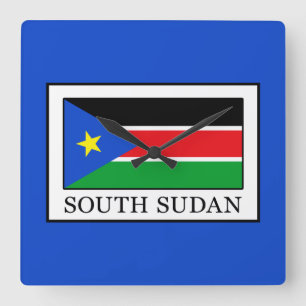 South Sudan Square Wall Clock