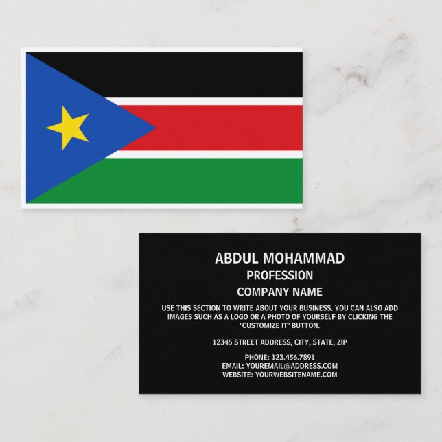 South Sudanese Flag, Flag of South Sudan Business Card (Front/Back)