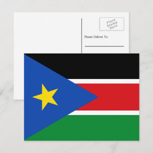 South Sudanese Flag, Flag of South Sudan Postcard