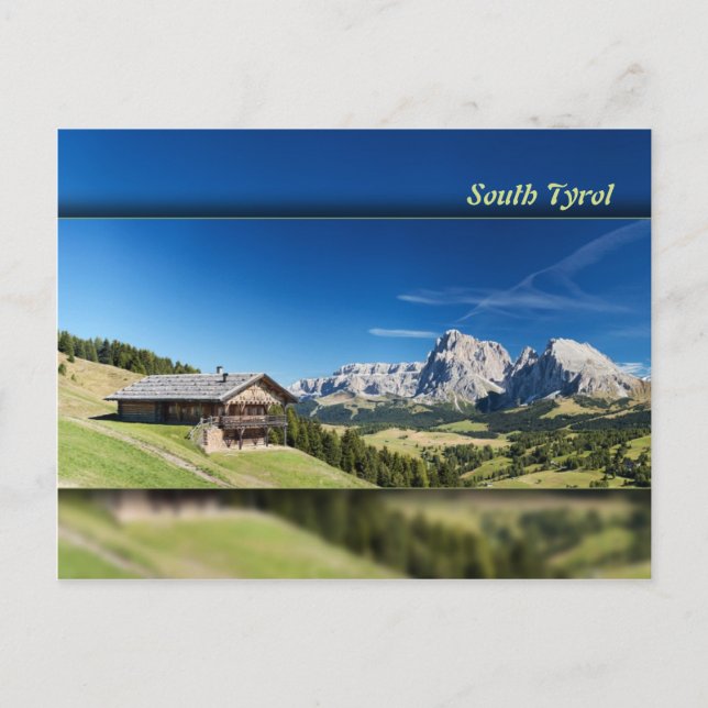 South Tyrol mountain panorama Postcard (Front)