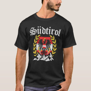South Tyrol With Mountains And Coat Of Arms Eagle  T-Shirt