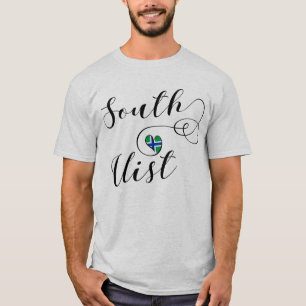 South Uist Flag Heart, Outer Hebrides T-Shirt