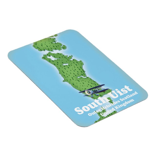 South Uist Outer Hebrides Scotland map Magnet (Right Side)