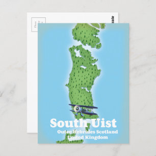 South Uist Outer Hebrides Scotland map Postcard