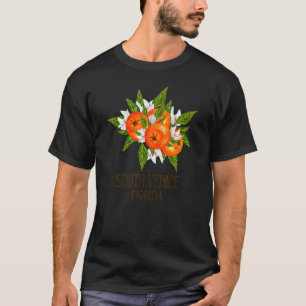 South Venice Florida Beach FL Vintage Oranges Blos T-Shirt