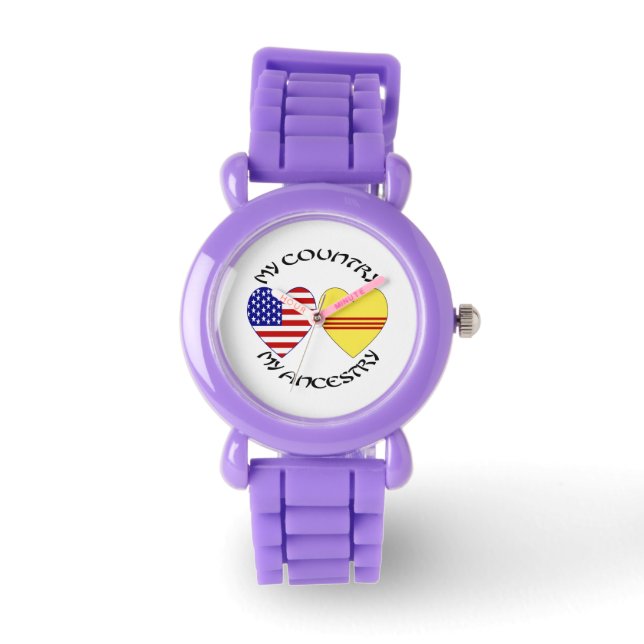 South Vietnam and USA Country Ancestry Watch (Front)