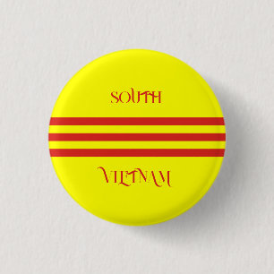 south vietnam flag 3 cm round badge