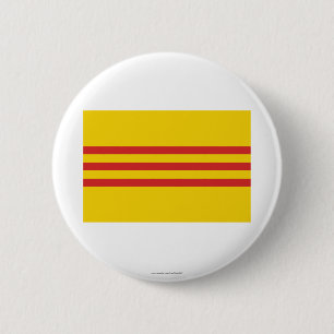South Vietnam Flag 6 Cm Round Badge