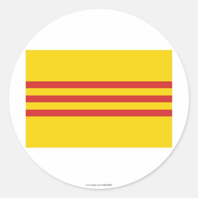 South Vietnam Flag Classic Round Sticker (Front)