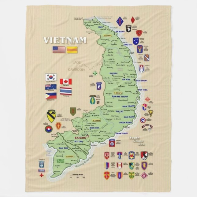 SOUTH VIETNAM FLEECE BLANKET (Front)