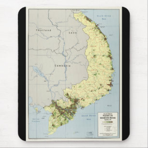South Vietnam Map September 1972 Mouse Mat