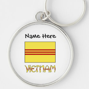 South Vietnam Vietnamese Flag Black Personalizatio Key Ring