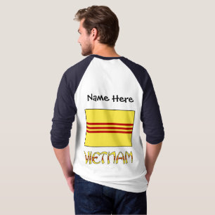 South Vietnam Vietnamese Flag Black Personalizatio T-Shirt