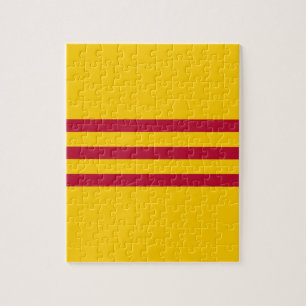 South Vietnamese Flag - Vietnam Cờ vàng ba sọc đỏ Jigsaw Puzzle