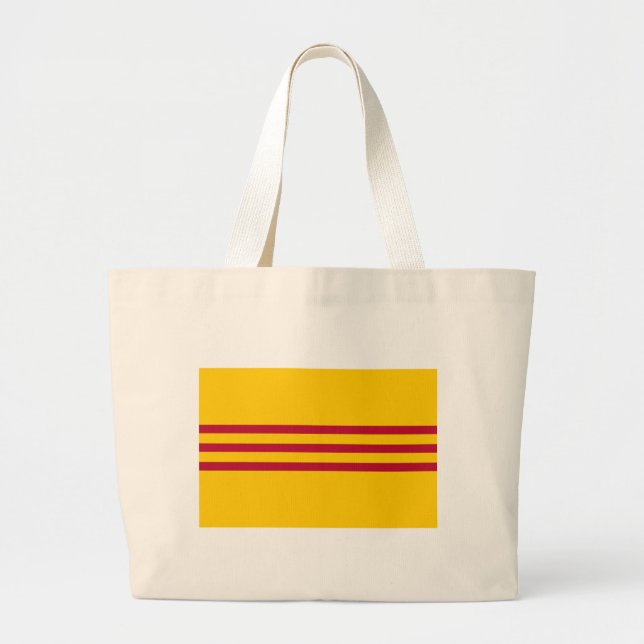South Vietnamese Flag - Vietnam Cờ vàng ba sọc đỏ Large Tote Bag (Front)