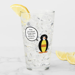 South Vietnamese Talking Ms Penguin Personalised Glass