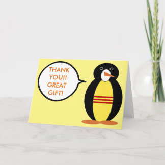 South Vietnamese Talking Ms Penguin Personalised Thank You Card