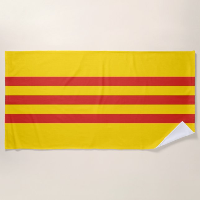 South Vietnamese Vietnam Flag Beach Towel (Front)