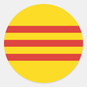 South Vietnamese Vietnam Flag Classic Round Sticker