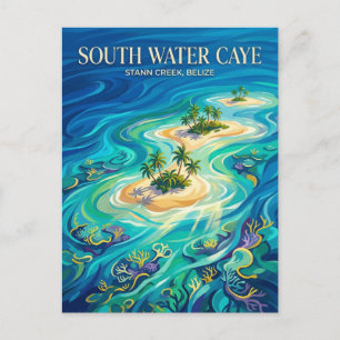 South Water Caye Marine Reserve Belise Postcard