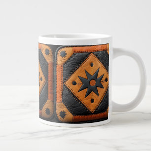South West Beautiful Country Style Leather Large Coffee Mug