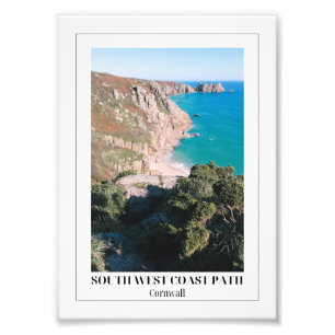 South West Coast Path, Porthcurno, Cornwall Photo Print