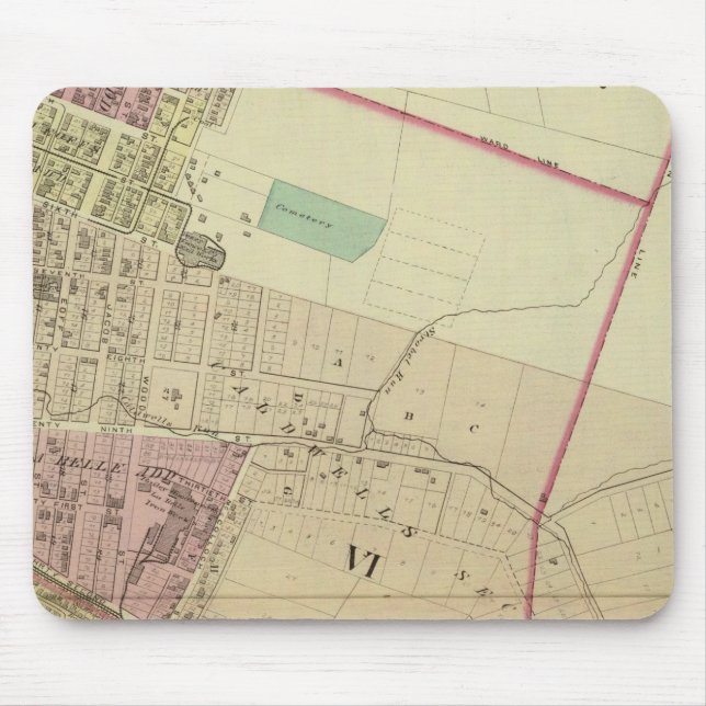 South Wheeling, fifth, sixth and eighth wards Mouse Mat (Front)