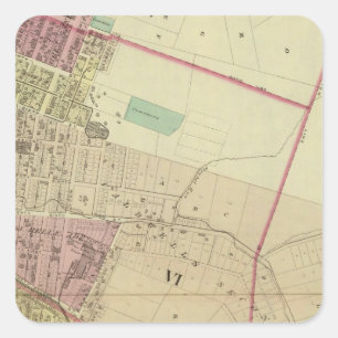 South Wheeling, fifth, sixth and eighth wards Square Sticker