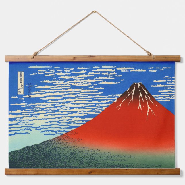 South Wind, Clear Sky Katsushika Hokusai 1830  Hanging Tapestry (Front)