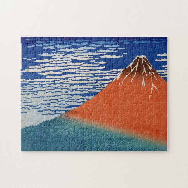 South Wind, Clear Weather, 1830-1833 by Hokusai Jigsaw Puzzle (Horizontal)